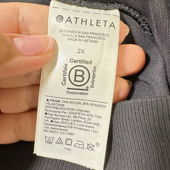 Athleta Venice High Rise Wide Leg Pants Pull On Black Women 2X - Picture 5 of 9